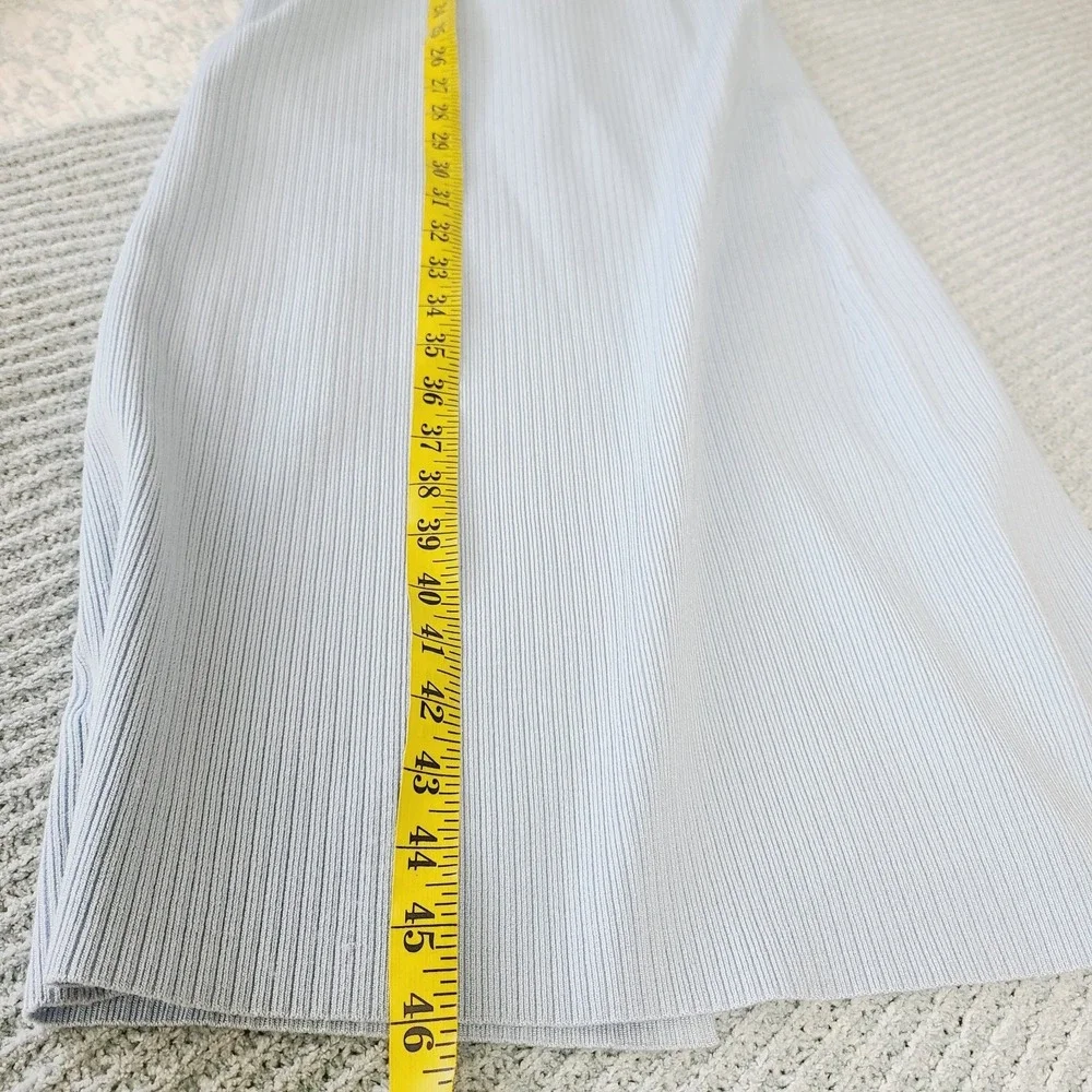 Bailey 44 Anthropologie Dress XS Pastel Blue Ribbed Knit Sleeveless‎ Bodycon - Picture 8 of 12